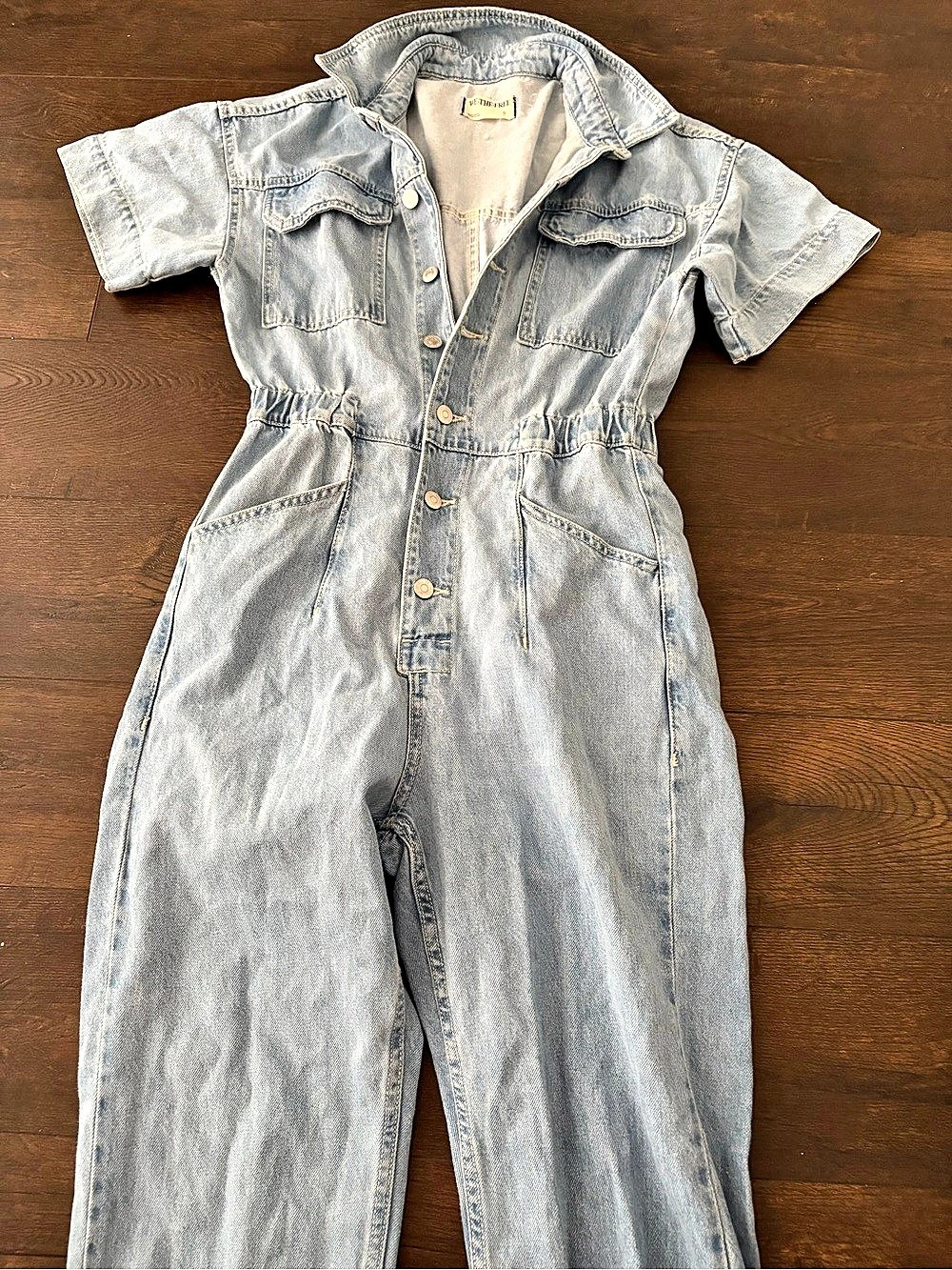 We The Free Marci Denim Jumpsuit Blue Small